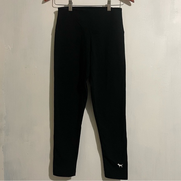 PINK Victoria’s Secret Black Leggings Workout Athleisure - Picture 1 of 7